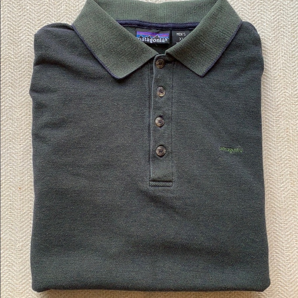 Men’s Patagonia sturdy long sleeve polo shirt XL